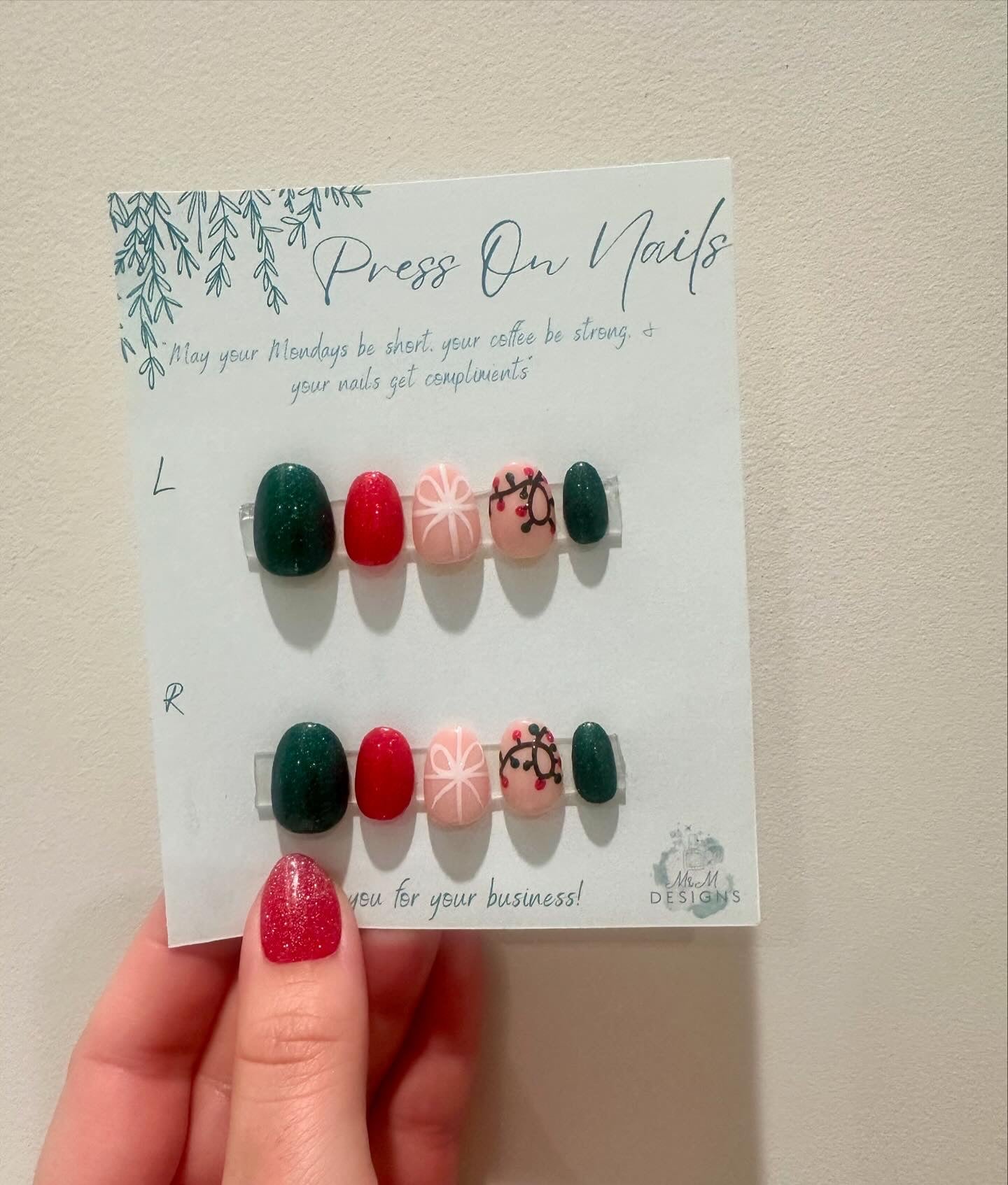 Christmas Glow Nails