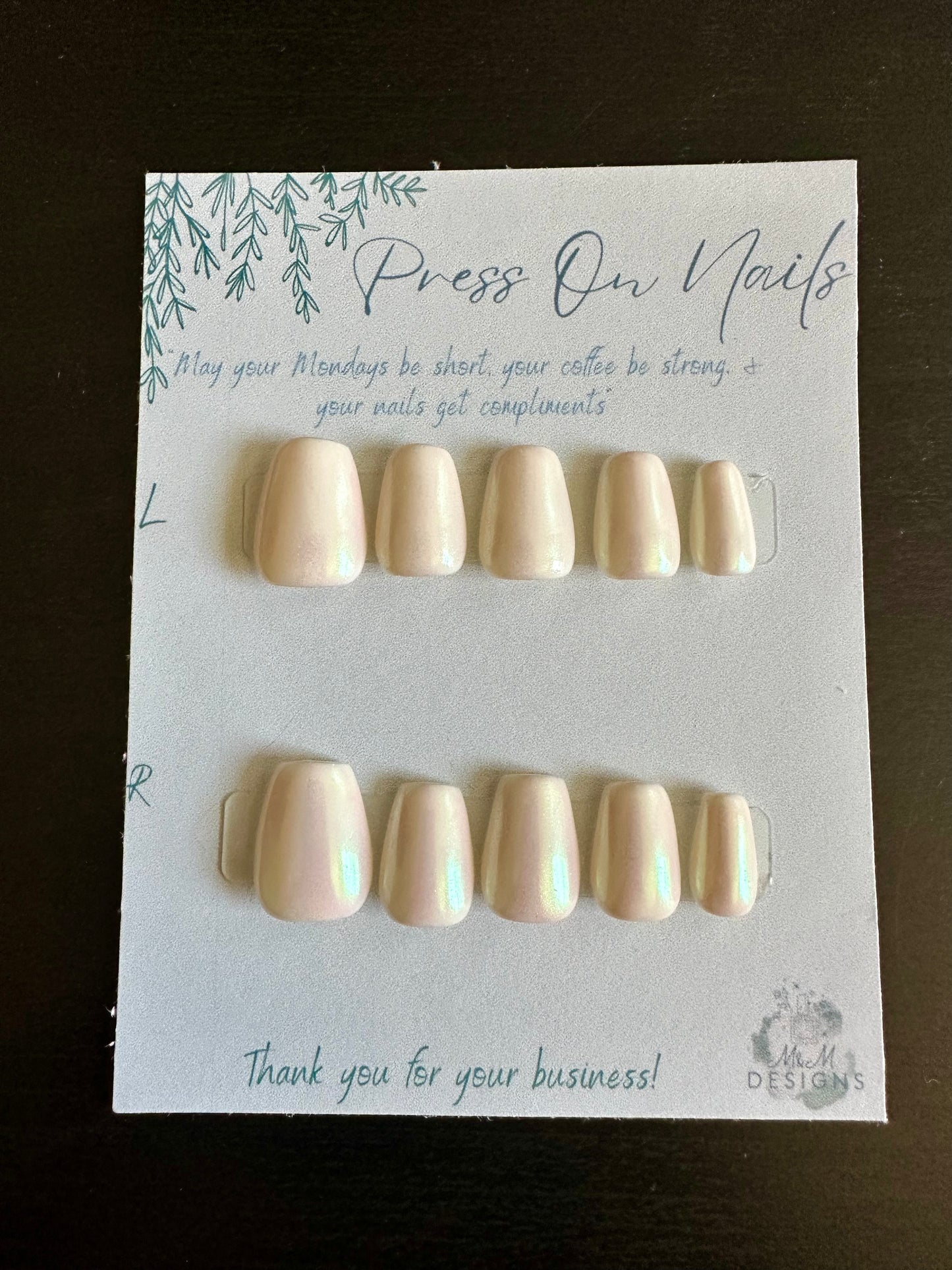 White Chrome Nails