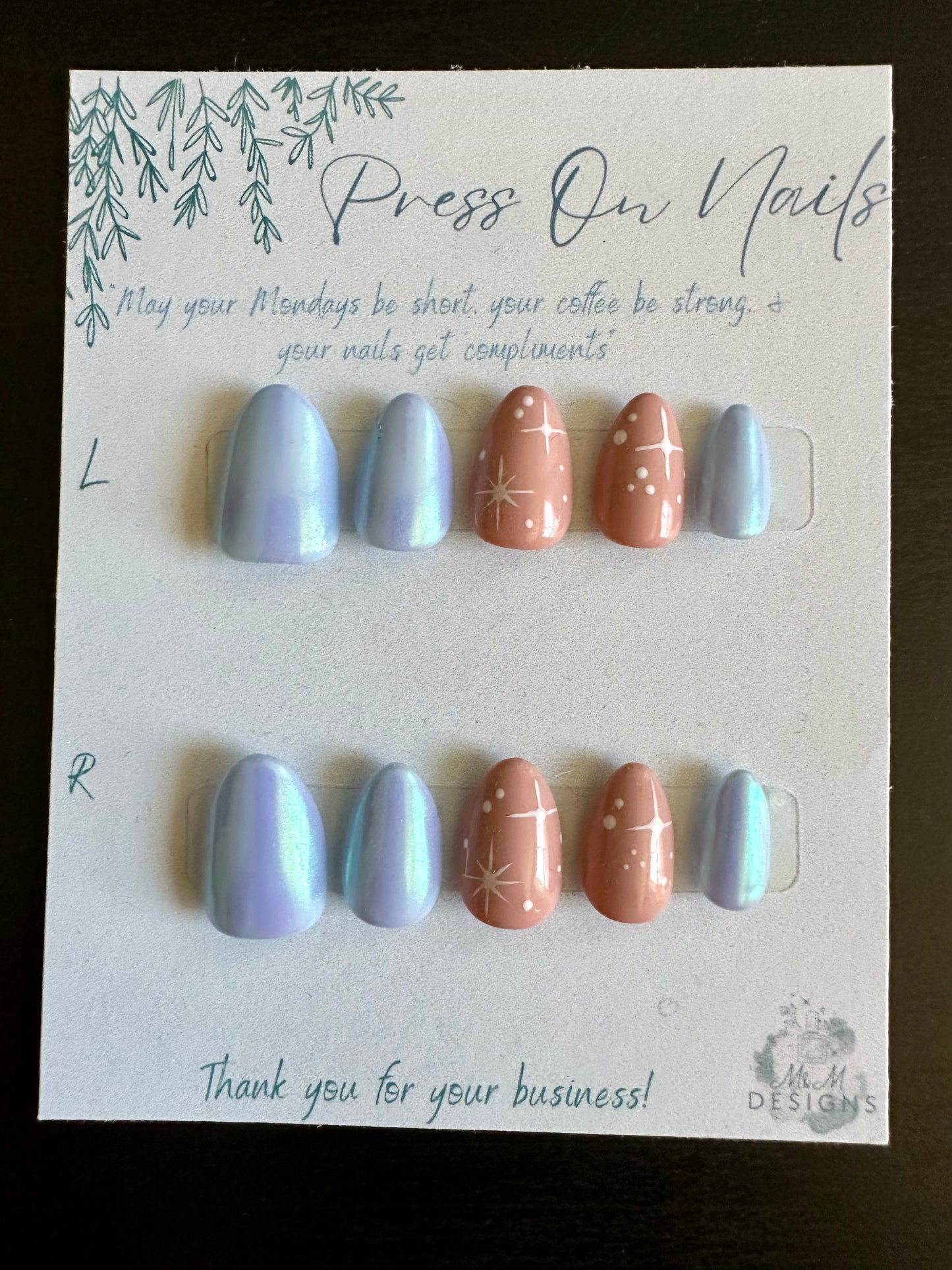Blue Chrome Nails