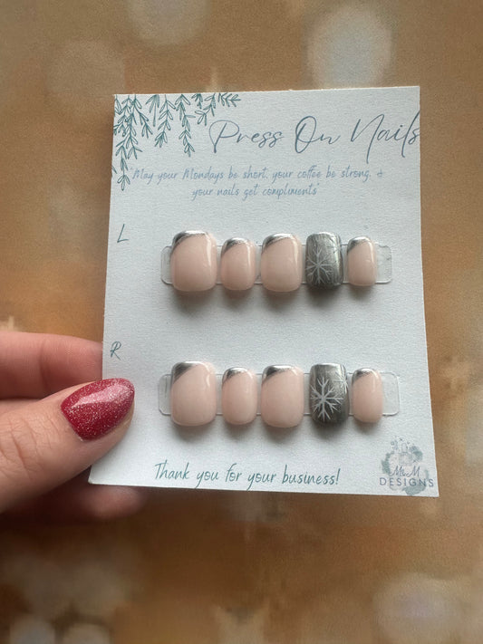 Silver New Years Nails